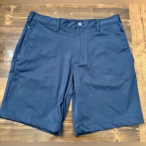 Lands' End Dark Blue Flat‎ Front Shorts